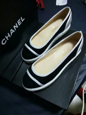 CHANEL Shallow mouth flat shoes Women--152